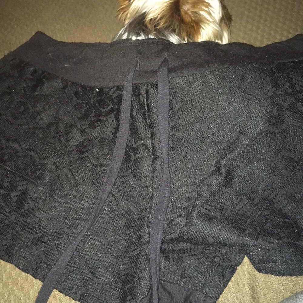 soft black shorts with design